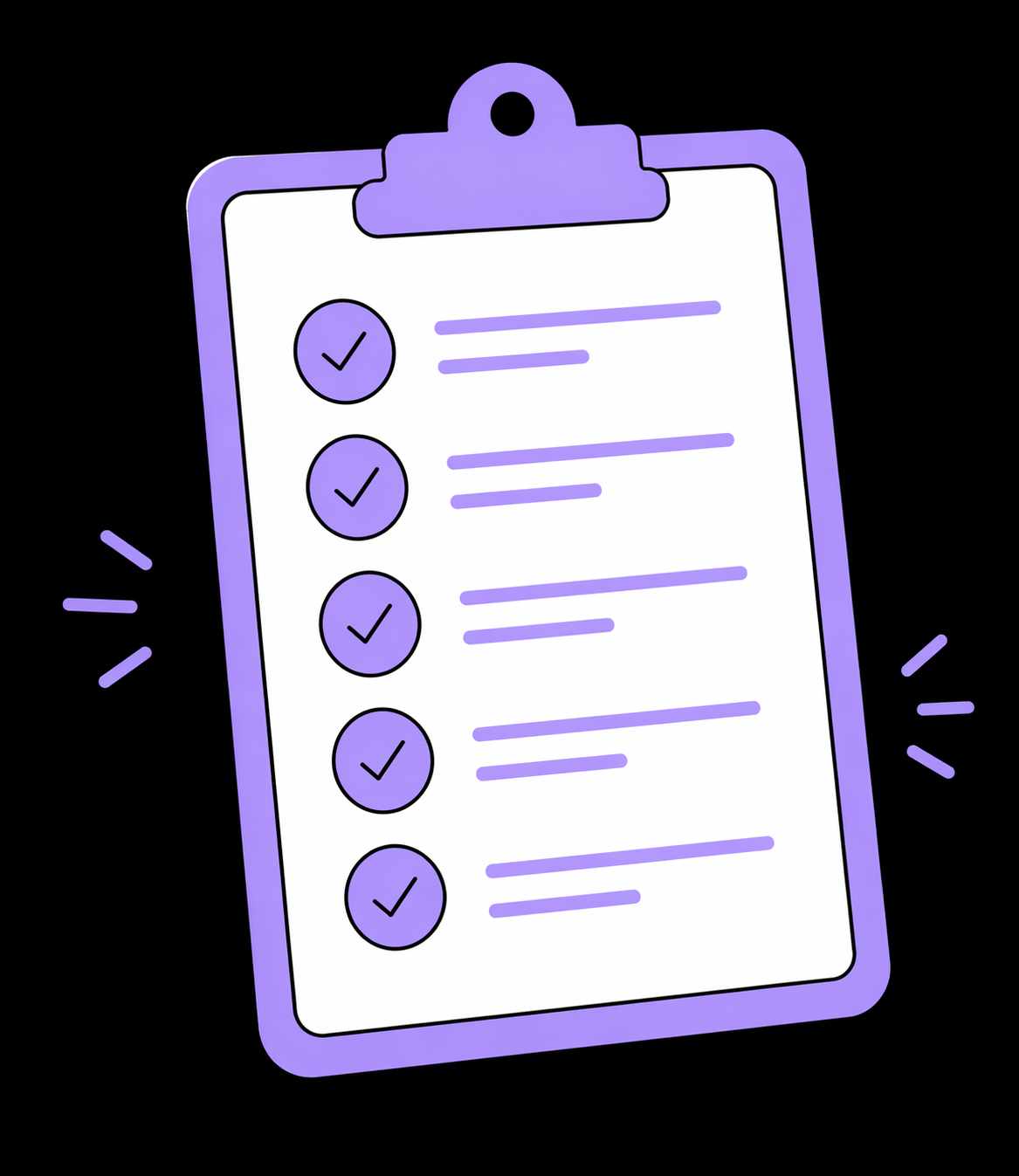 Checklist illustration for growth reporting