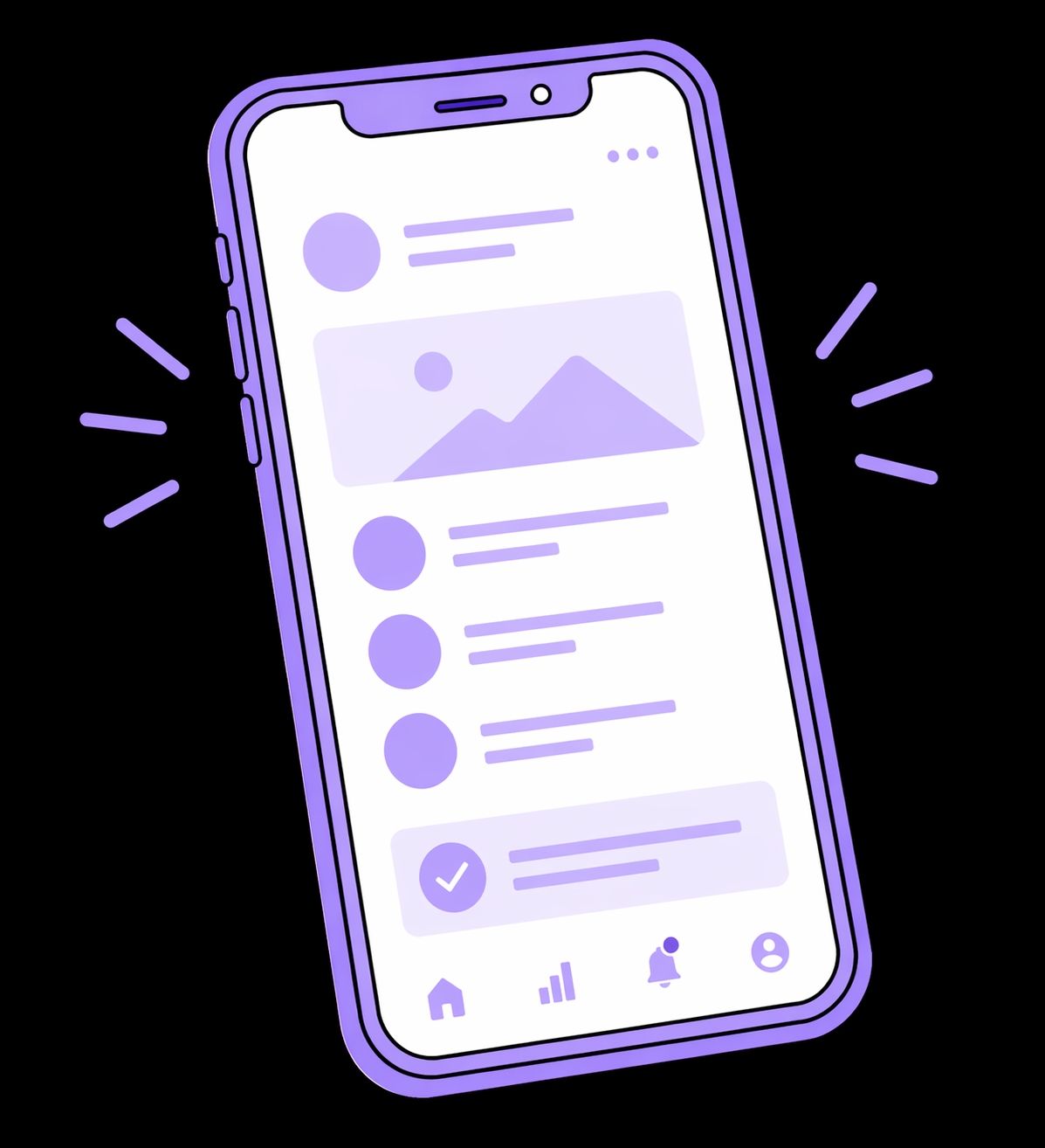 Mobile illustration for customer engagement